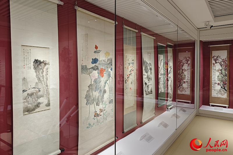 該館收藏的書畫。人民網(wǎng)記者 孫一凡攝